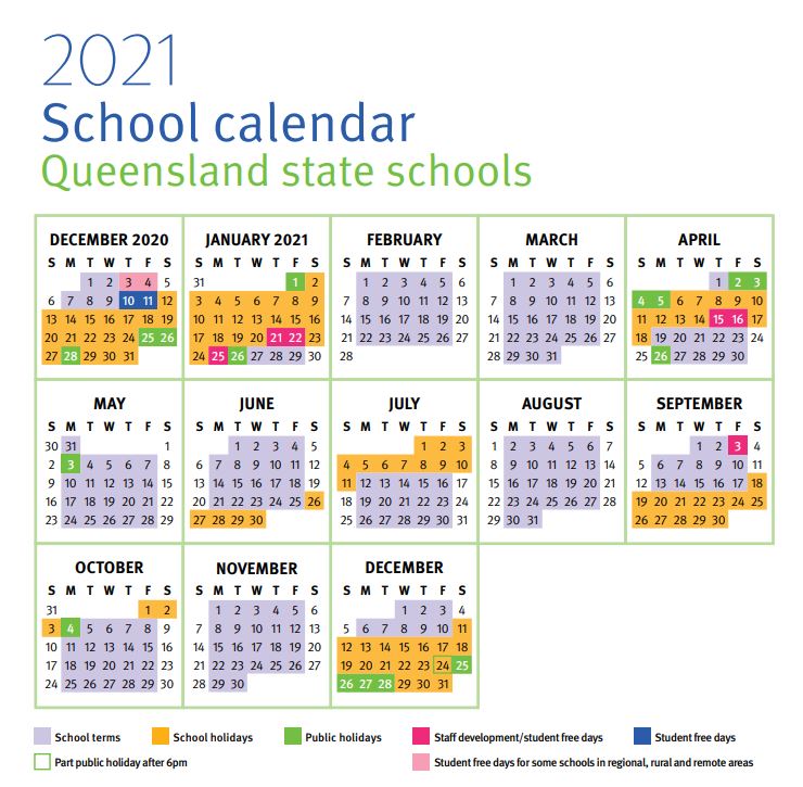 2022 And 2022 Calendar Queensland